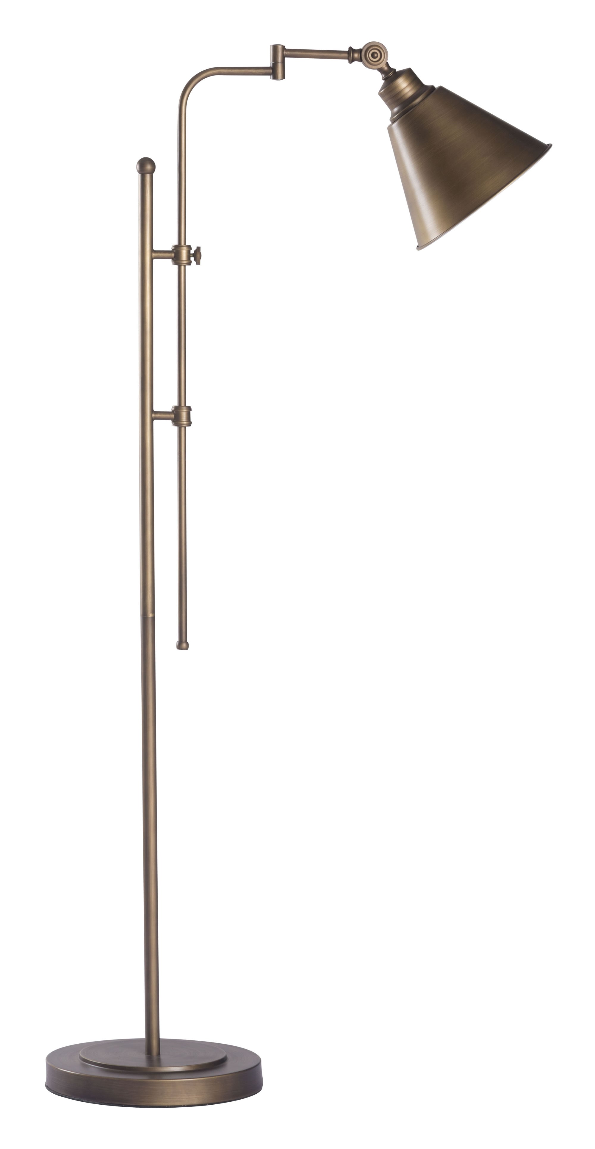 23.6" x 11.8" x 65" Brushed Bronze, Metal, Floor Lamp