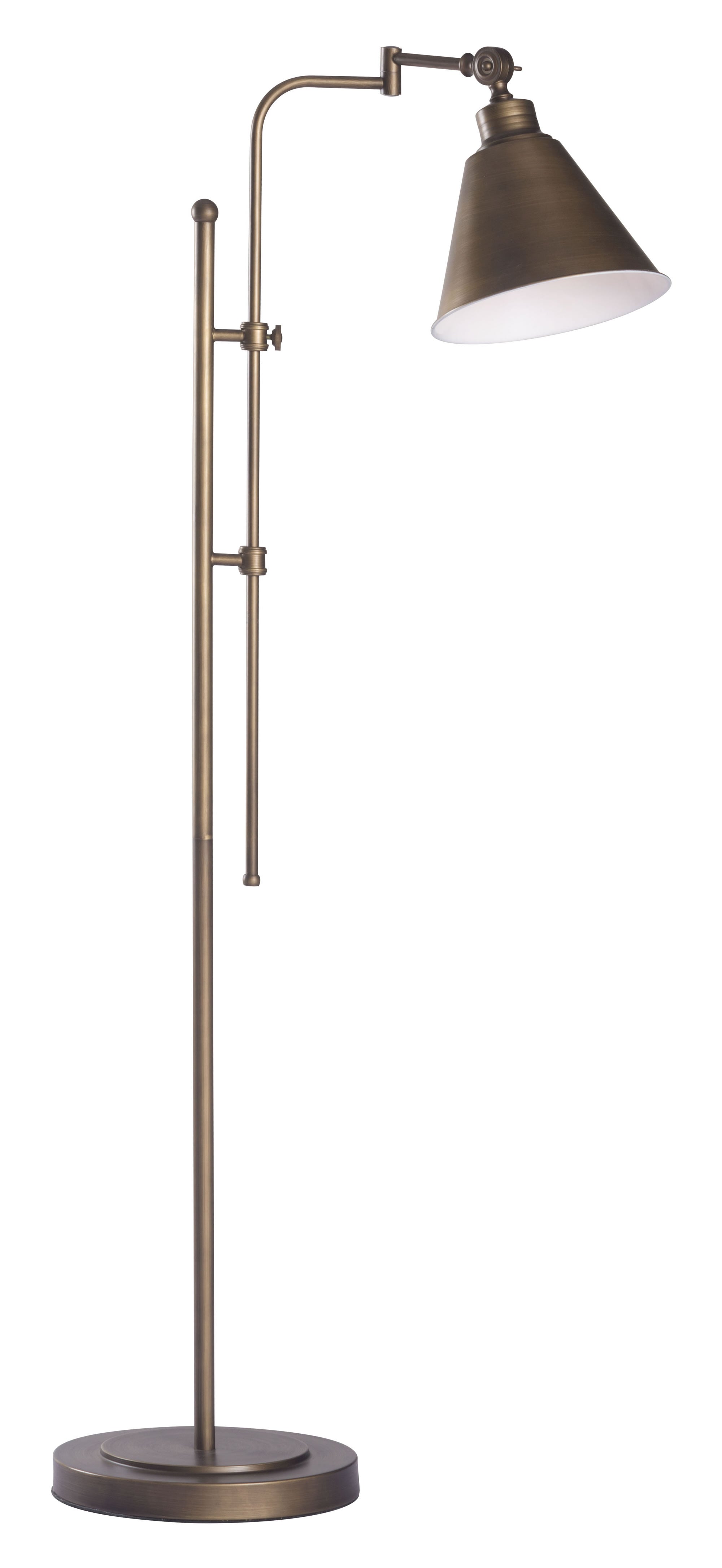 23.6" x 11.8" x 65" Brushed Bronze, Metal, Floor Lamp