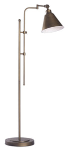 23.6" x 11.8" x 65" Brushed Bronze, Metal, Floor Lamp