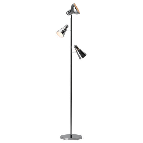 25.6" X 25.6" X 70.9" Chrome Floor Lamp