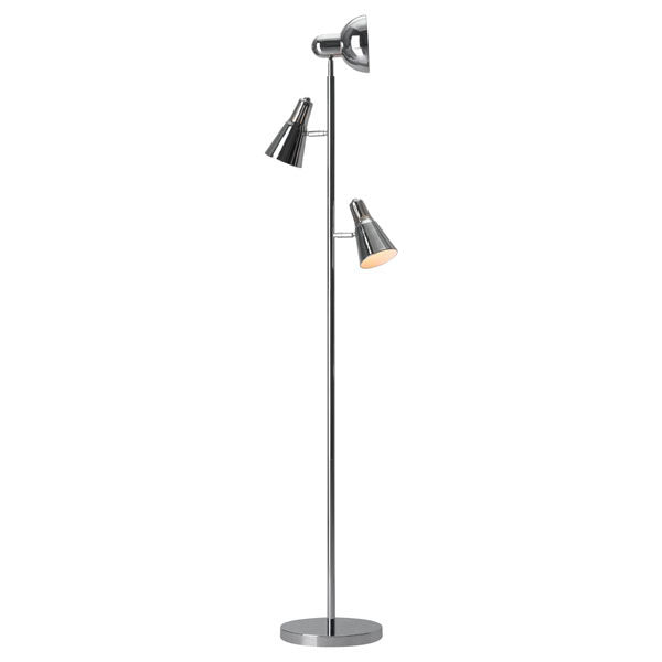 25.6" X 25.6" X 70.9" Chrome Floor Lamp