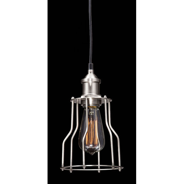 5.9" X 5.9" X 10" Nickel Metal Ceiling Lamp
