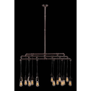 42" X 13" X 63" Steel Metal Ceiling Lamp