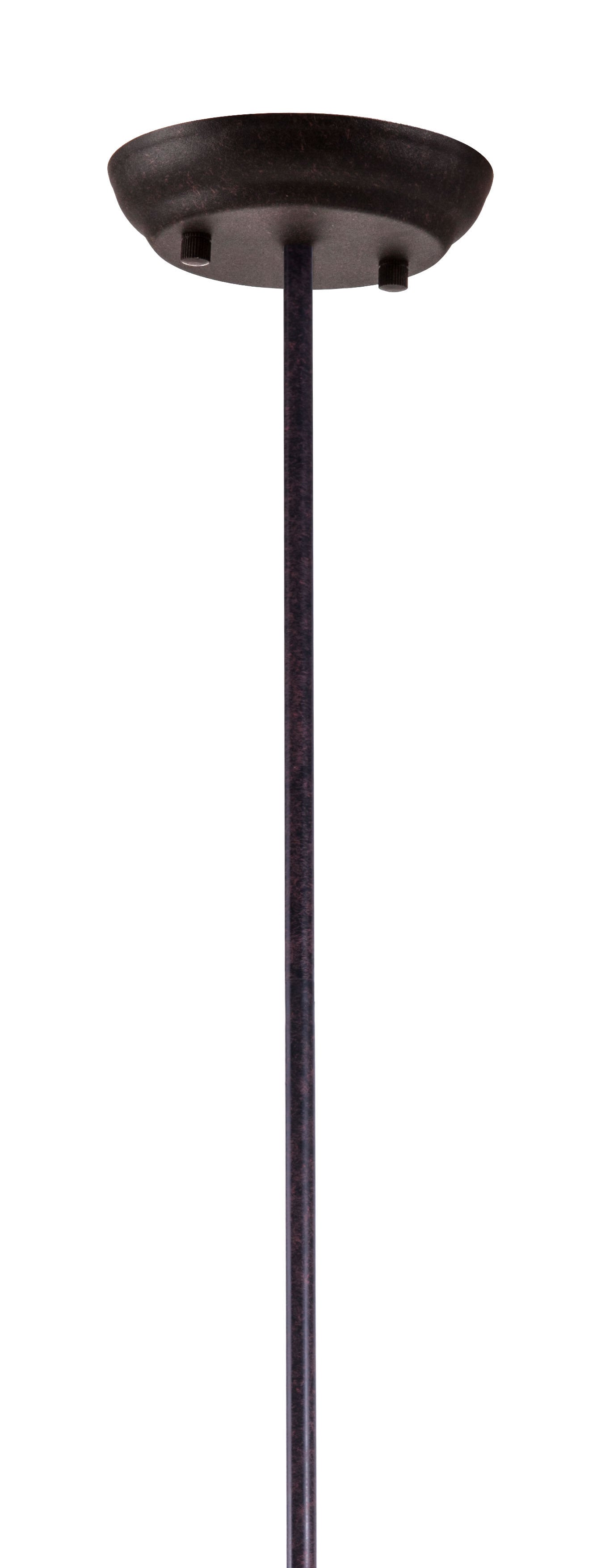 15.7" x 15.7" x 60" Rust, Glass, Metal, Ceiling Lamp