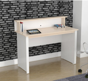 37.4" White Melamine and Engineered Wood Writing Desk