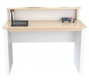 37.4" White Melamine and Engineered Wood Writing Desk