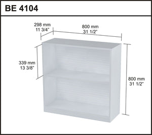 31.5" Lacrina White Melamine and Engineered Wood Bookcase