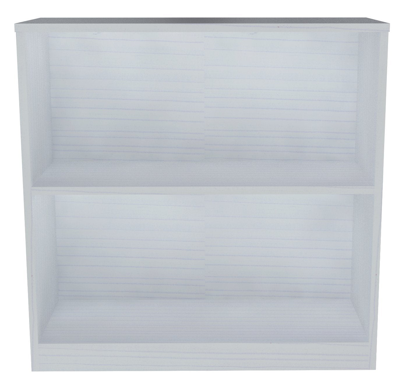 31.5" Lacrina White Melamine and Engineered Wood Bookcase