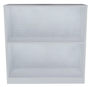31.5" Lacrina White Melamine and Engineered Wood Bookcase
