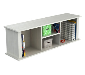 15" White Melamine and Engineered Wood Wall Mounted Hutch