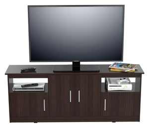 24.6" Espresso Melamine and Engineered Wood TV Stand