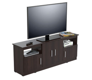 24.6" Espresso Melamine and Engineered Wood TV Stand