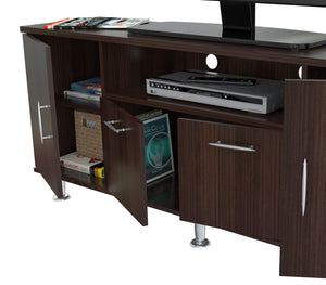 24" Modern Espresso Melamine and Engineered Wood TV Stand