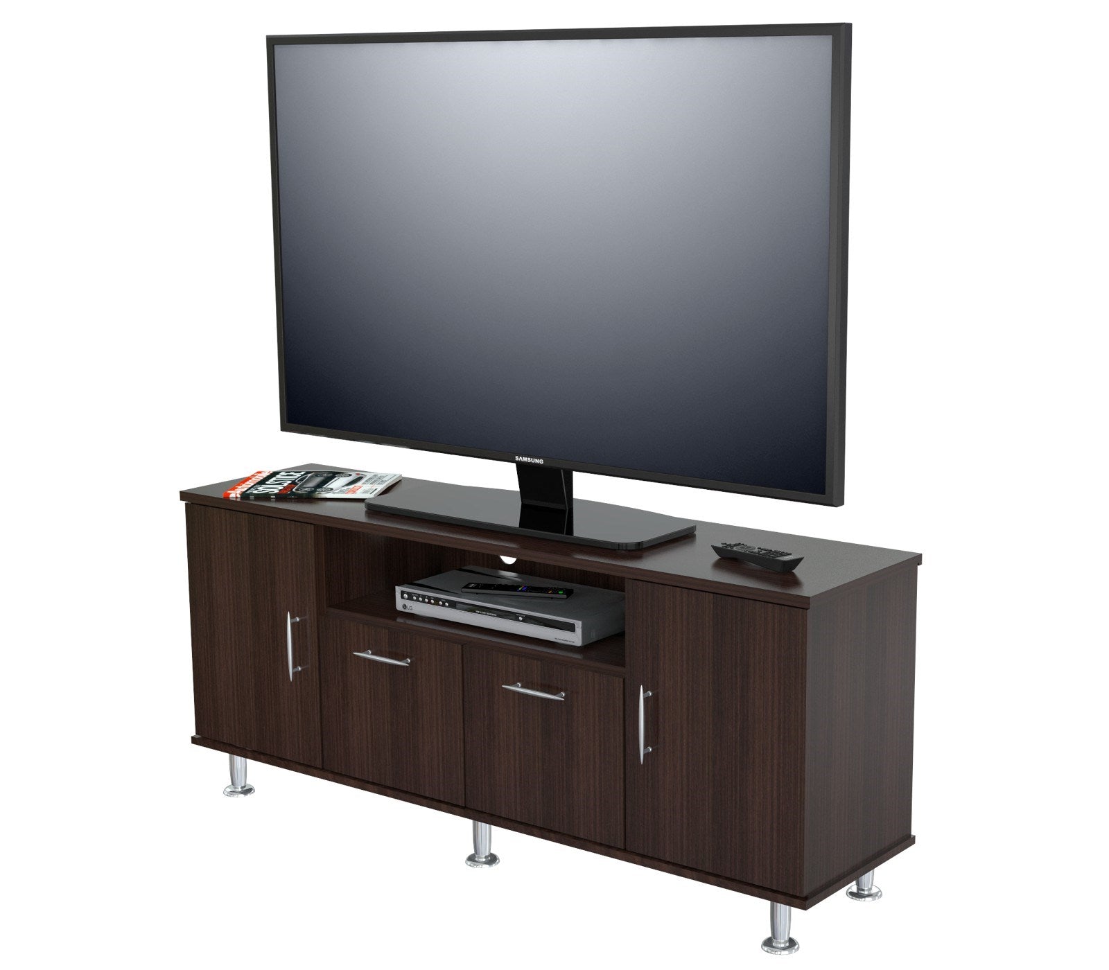 24" Modern Espresso Melamine and Engineered Wood TV Stand