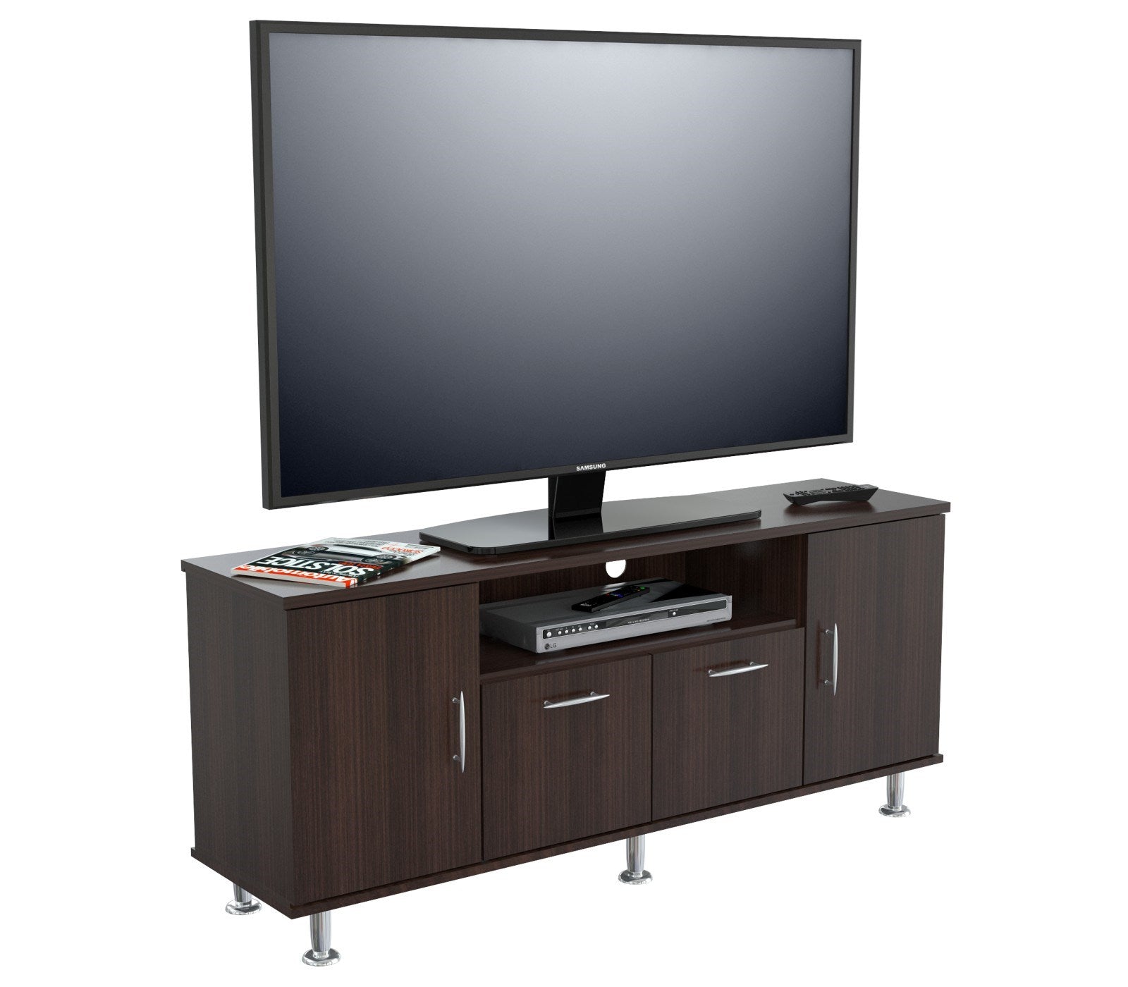 24" Modern Espresso Melamine and Engineered Wood TV Stand