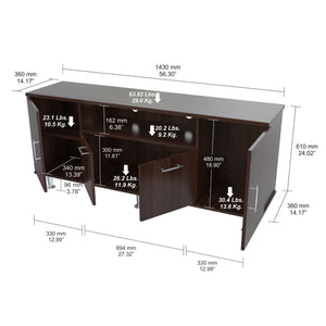 24" Modern Espresso Melamine and Engineered Wood TV Stand