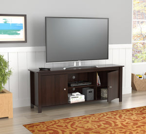 24.8" Espresso Melamine and Engineered Wood TV Stand