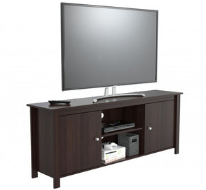 24.8" Espresso Melamine and Engineered Wood TV Stand