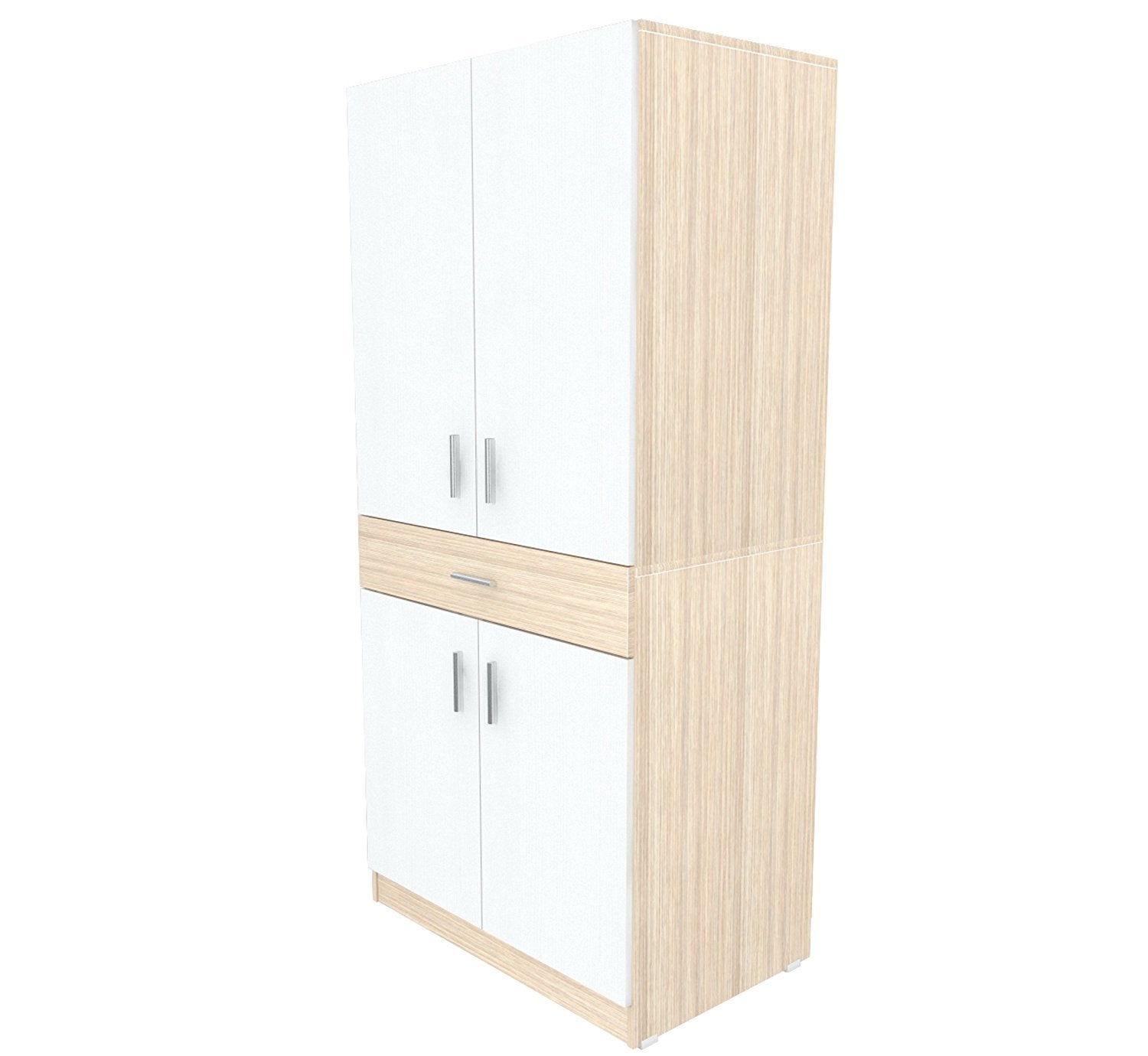 67.3" White Solid Composite Wood Computer Work Center