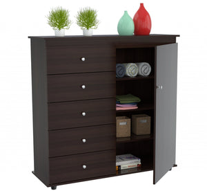 47.2" Espresso Solid Composite Wood Dresser