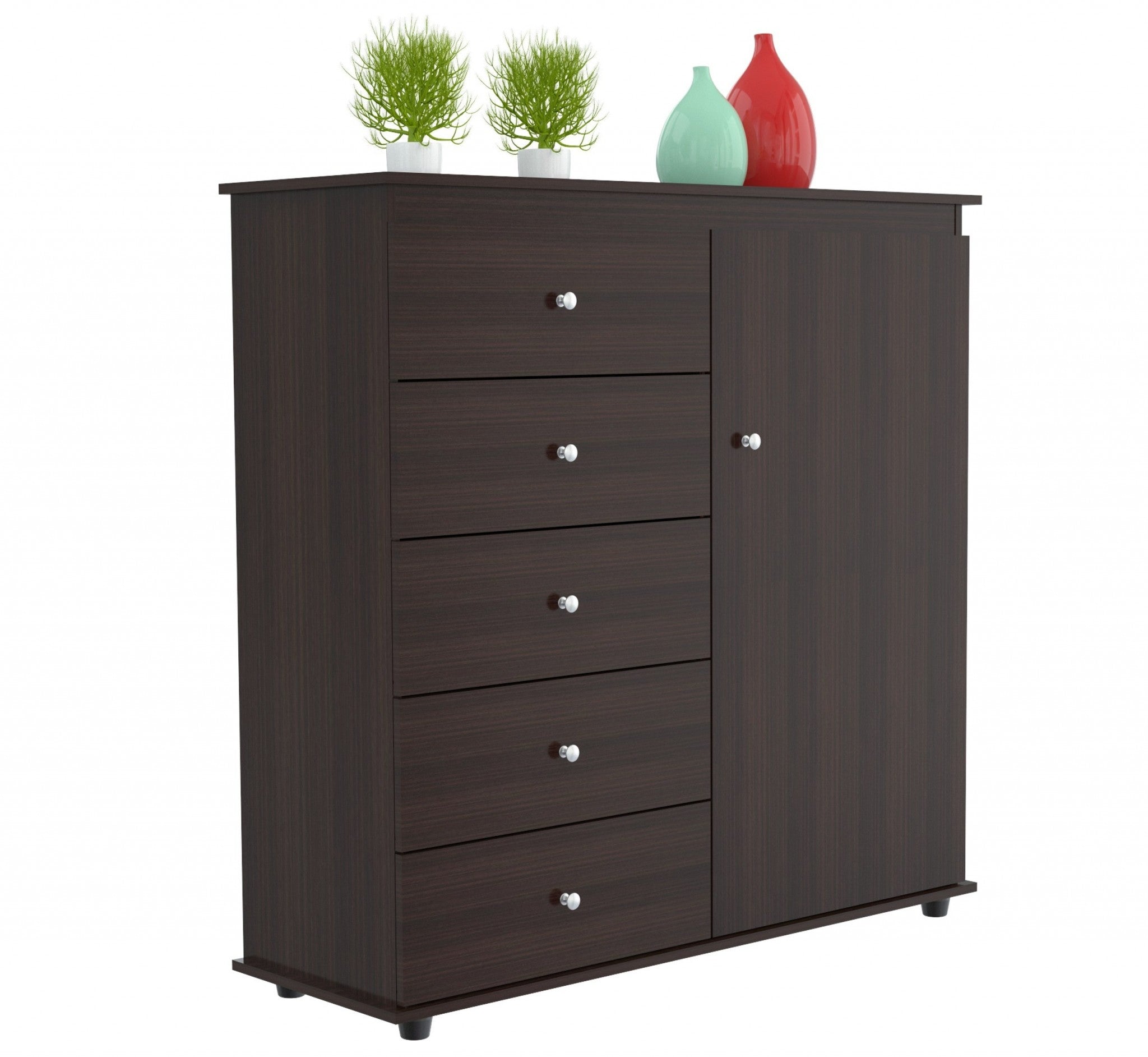 47.2" Espresso Solid Composite Wood Dresser
