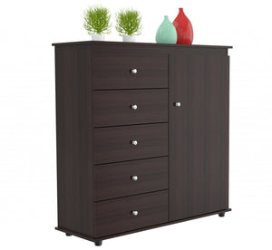 47.2" Espresso Solid Composite Wood Dresser