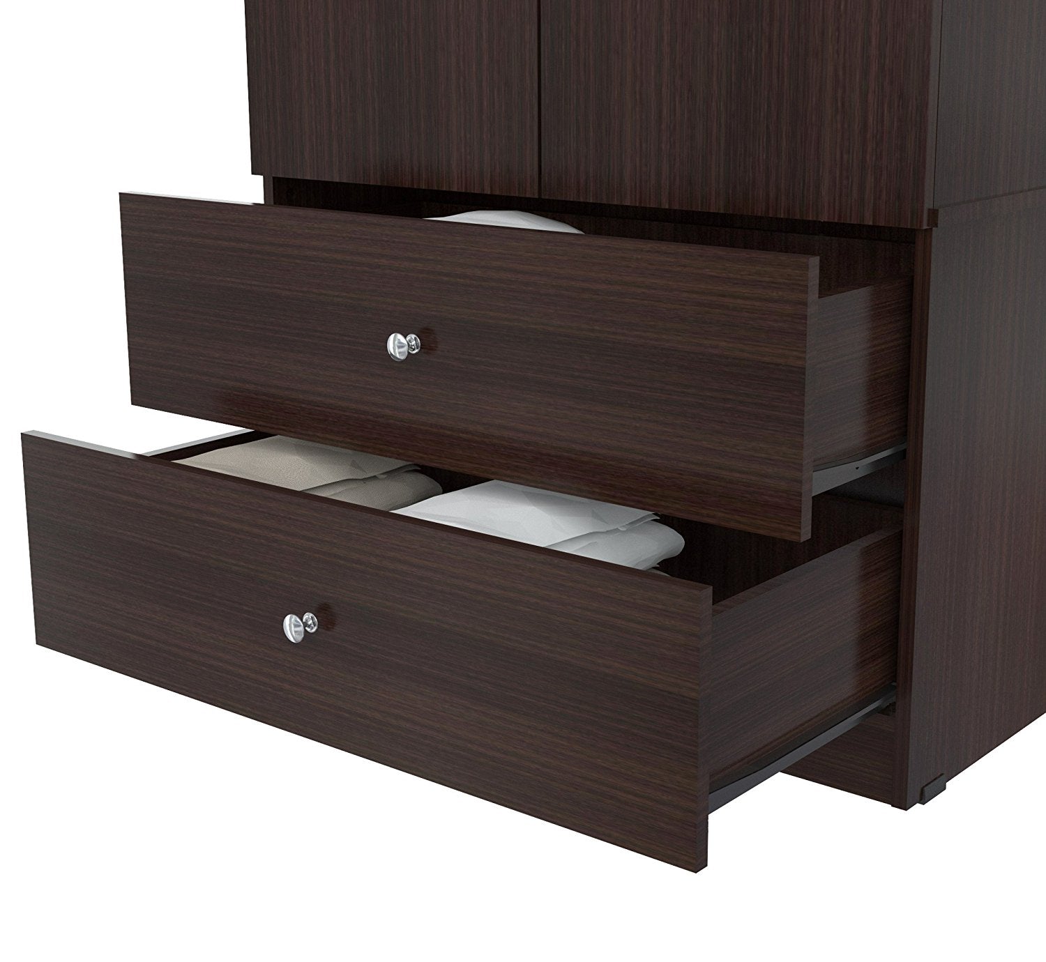70.9" Espresso Solid Composite Wood Dresser with Chrome Handles