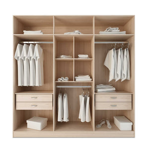 Nature and Nude Armoire with 4 Drawers