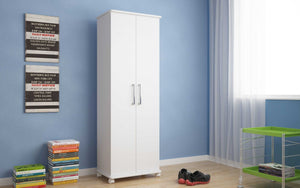 White Shoe Closet with 10 Shelves