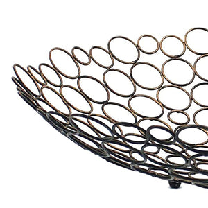 18.5" x 18.5" x 4.5" Bronze Decorative Metal  Tray