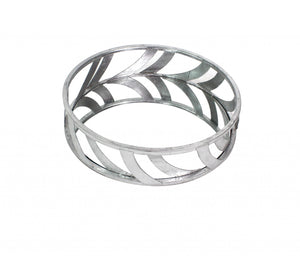 14" x 14" x 4" Silver Streamline Mirror  Tray