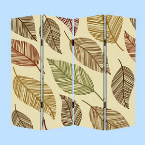 1" x 84" x 84" Multi Color Wood Canvas Perpetual Leaf  Screen