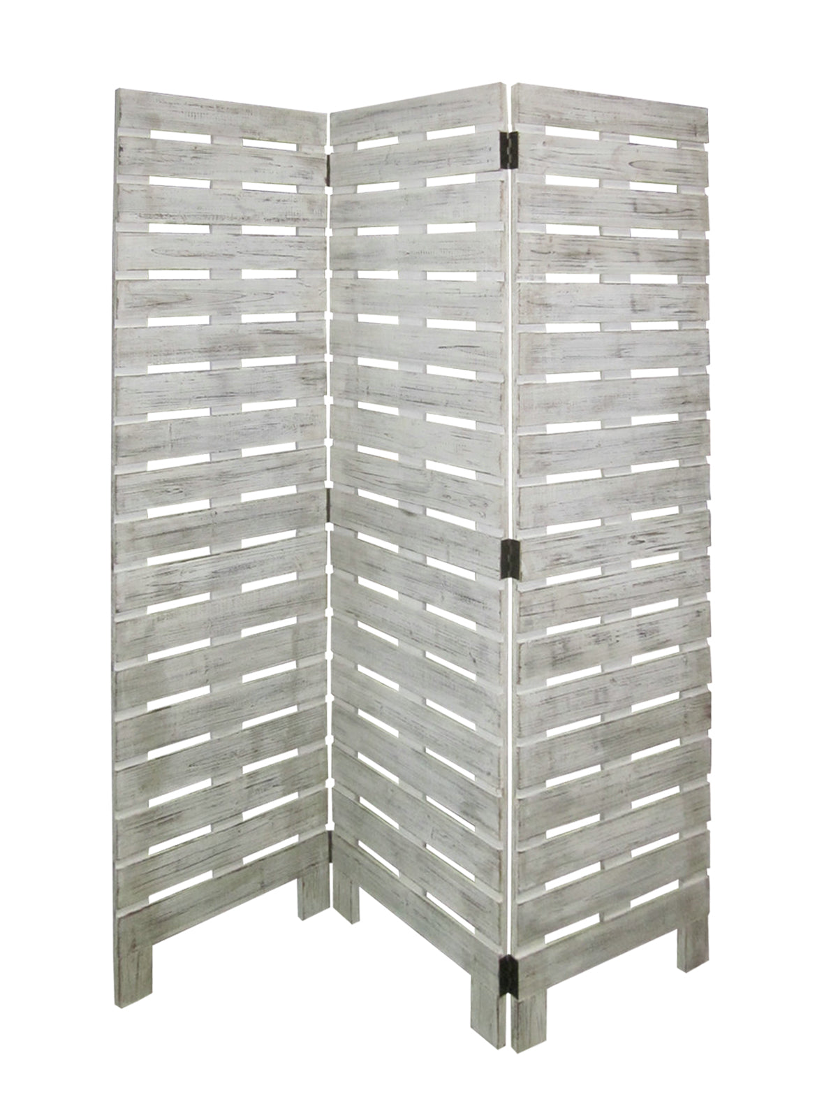1" x 63" x 72" White Wood Garden  Screen