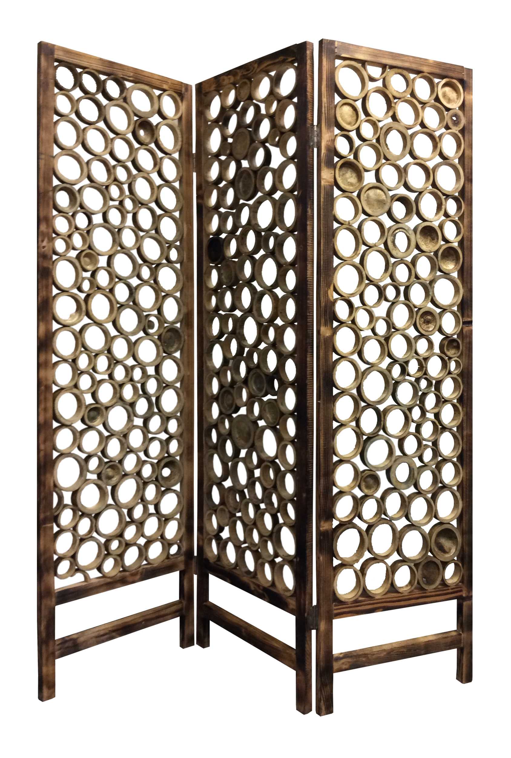 1" x 60" x 69" Natural Bamboo Slice  Screen