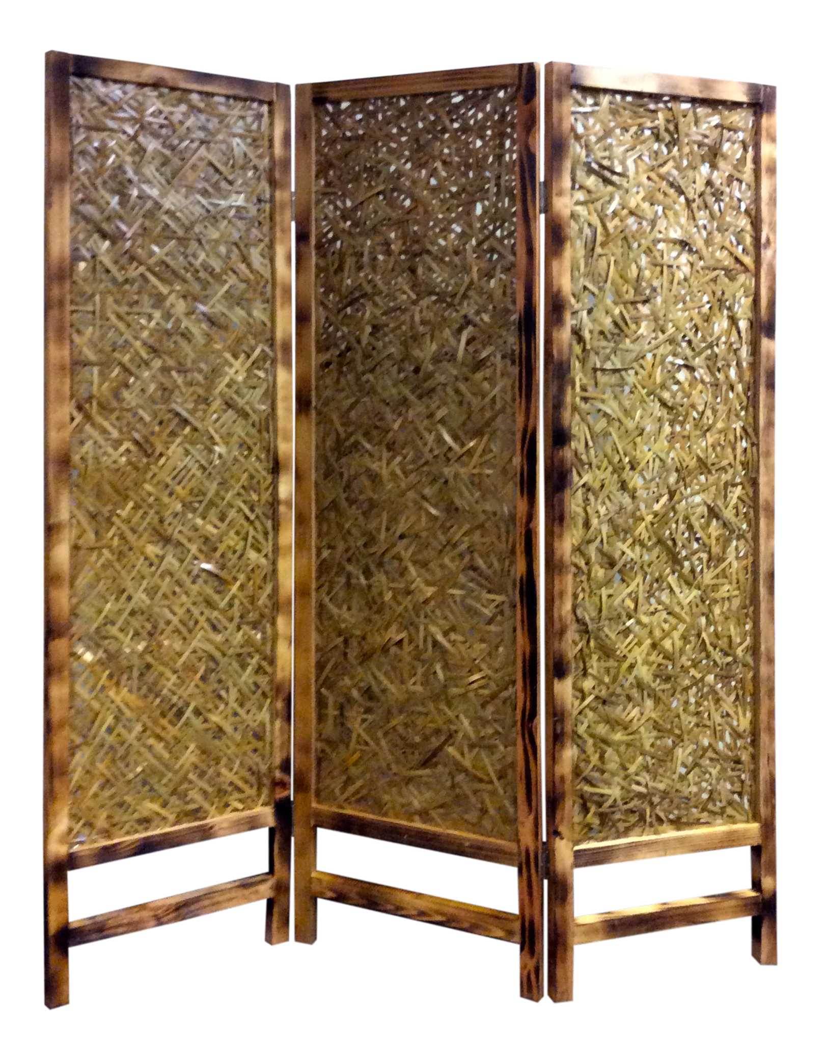 1" x 60" x 69" Natural Wood  Screen