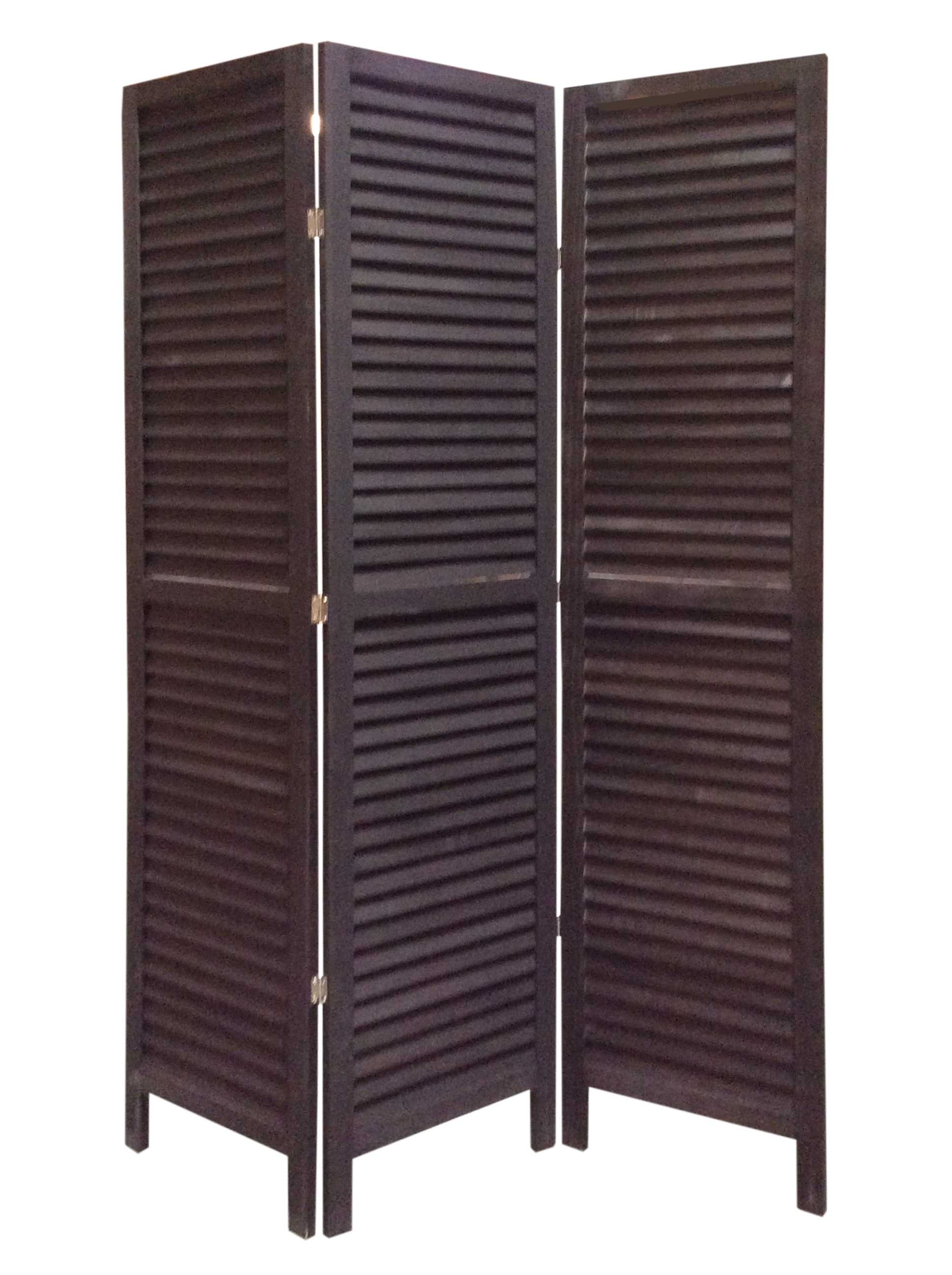 1" x 48" x 67" Black, Wood, Shutter - Screen