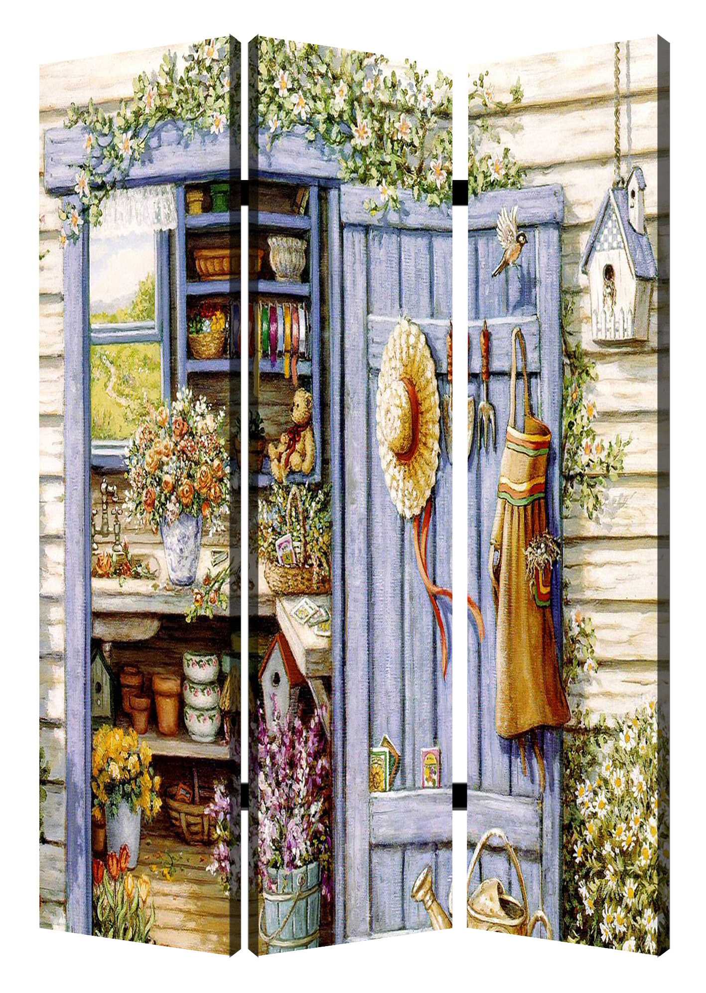 1" x 48" x 72" Multi Color Country Living  Screen