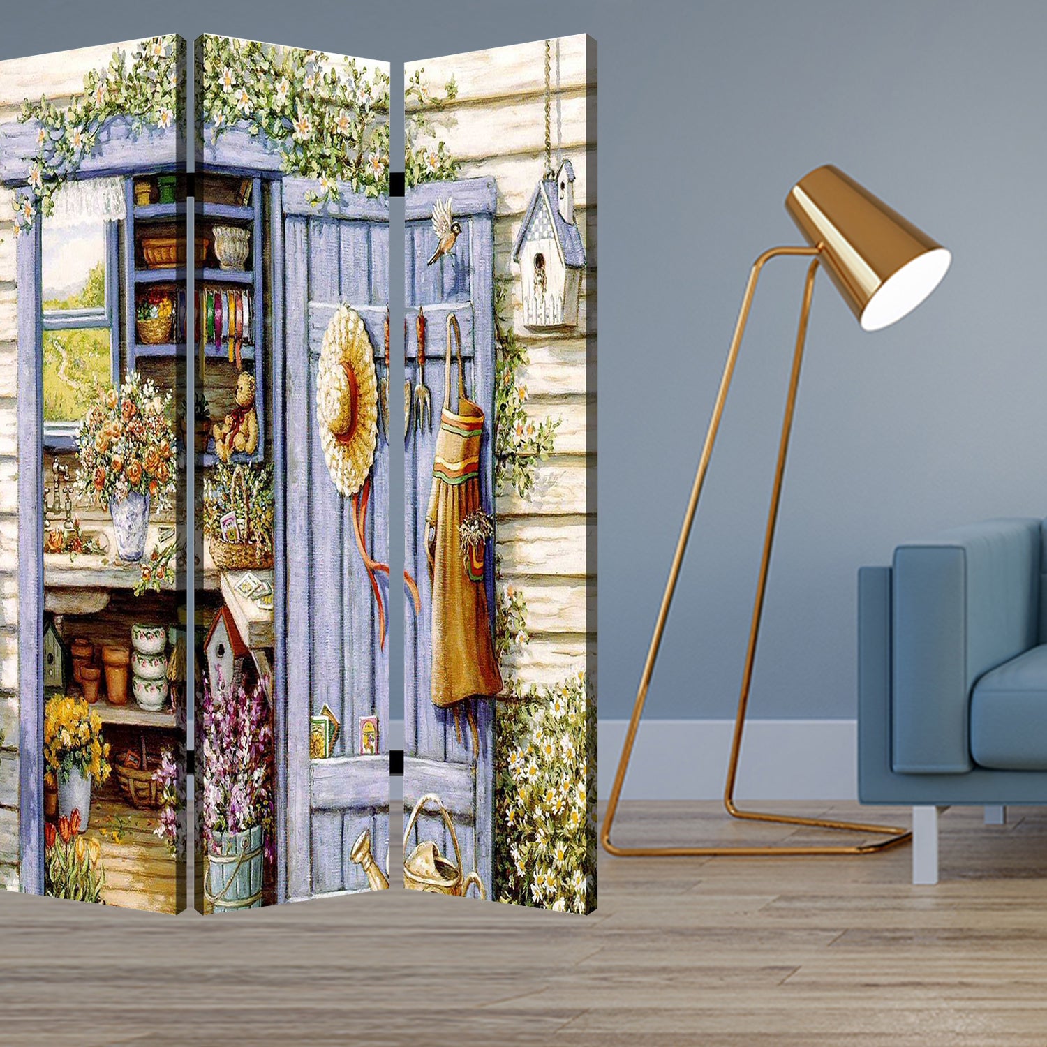 1" x 48" x 72" Multi Color Country Living  Screen