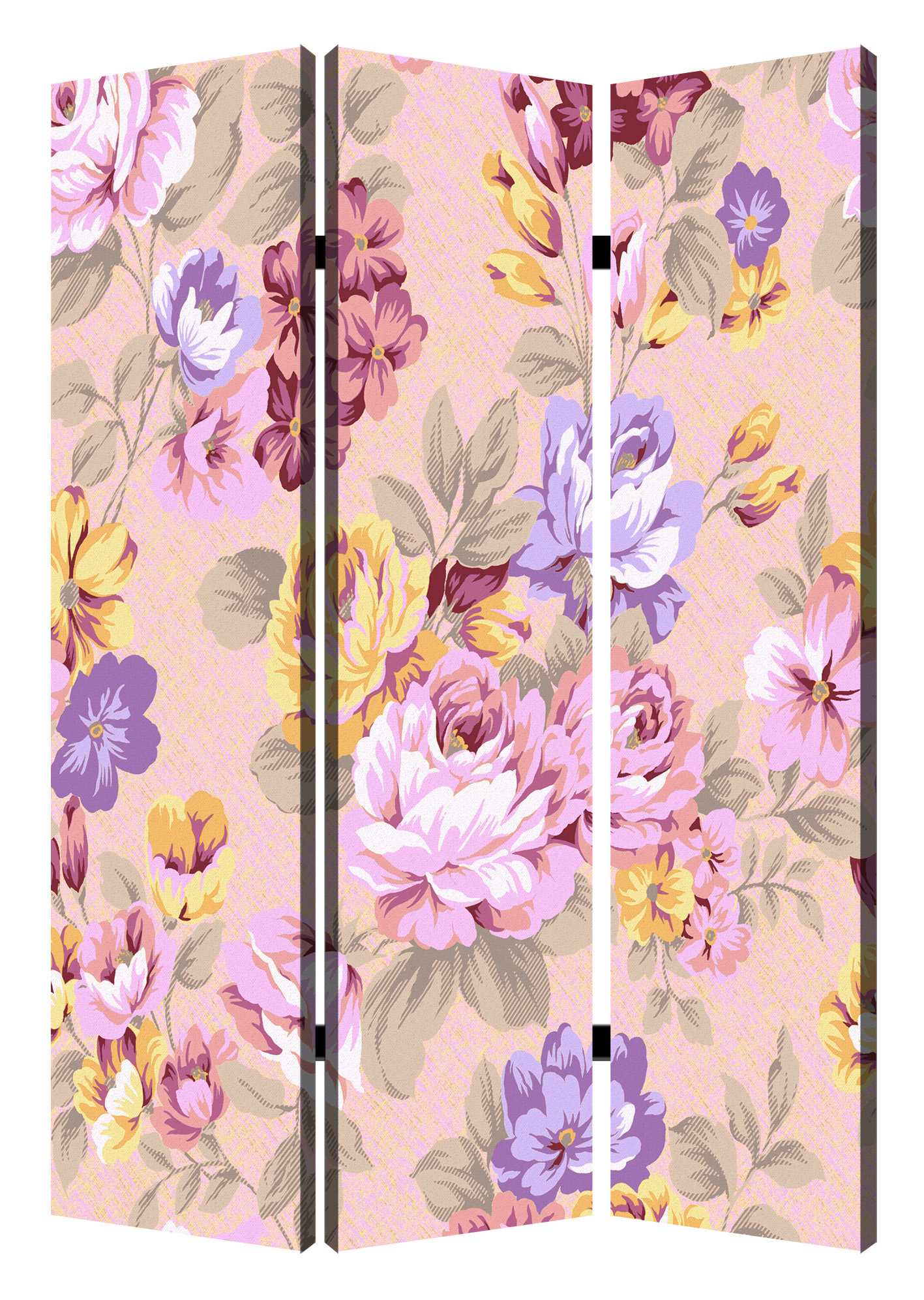 1" x 48" x 72" Multi Color Floral Pattern  Screen