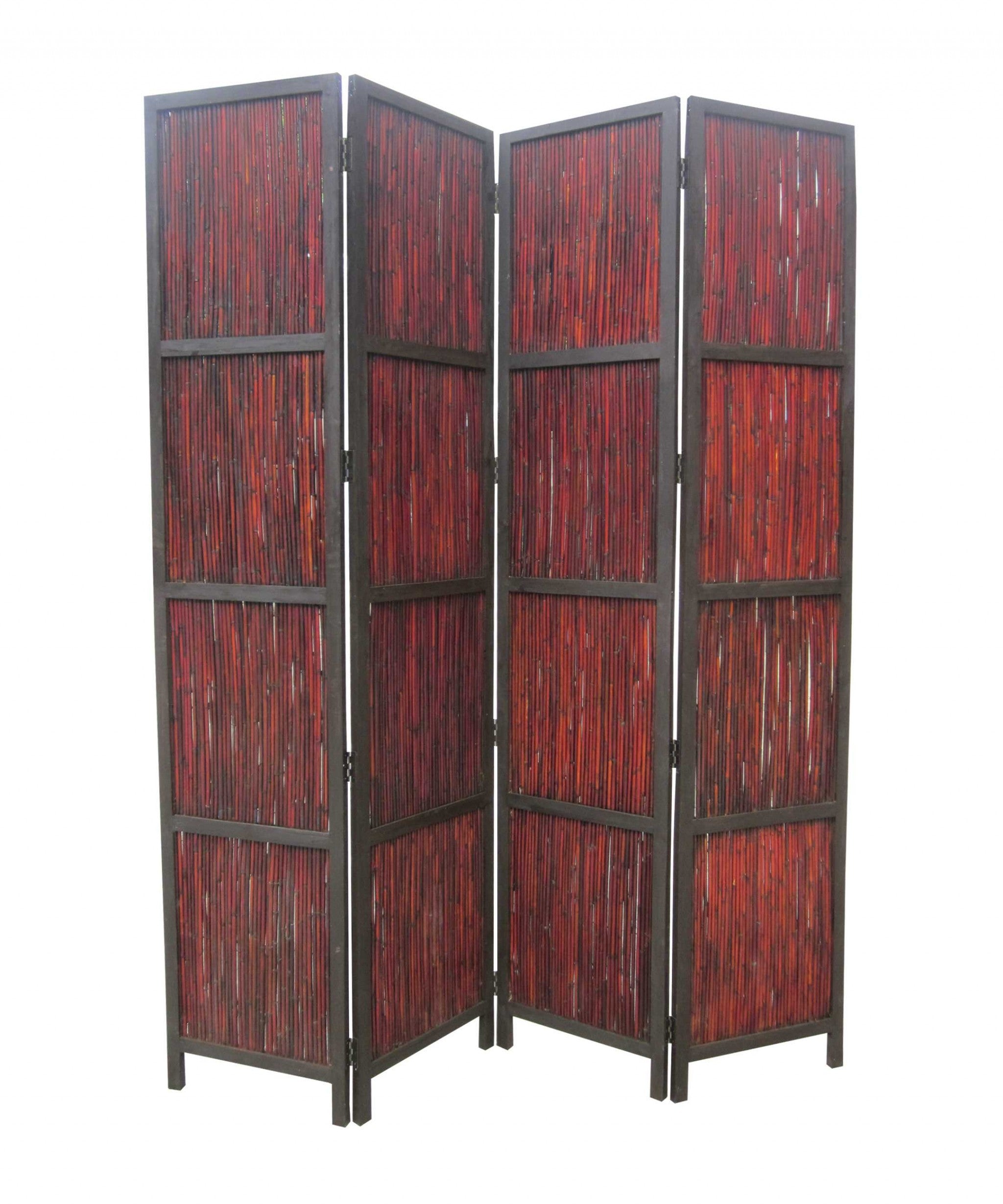 1" x 80" x 96" Cherry 4 Panel Wood  Screen