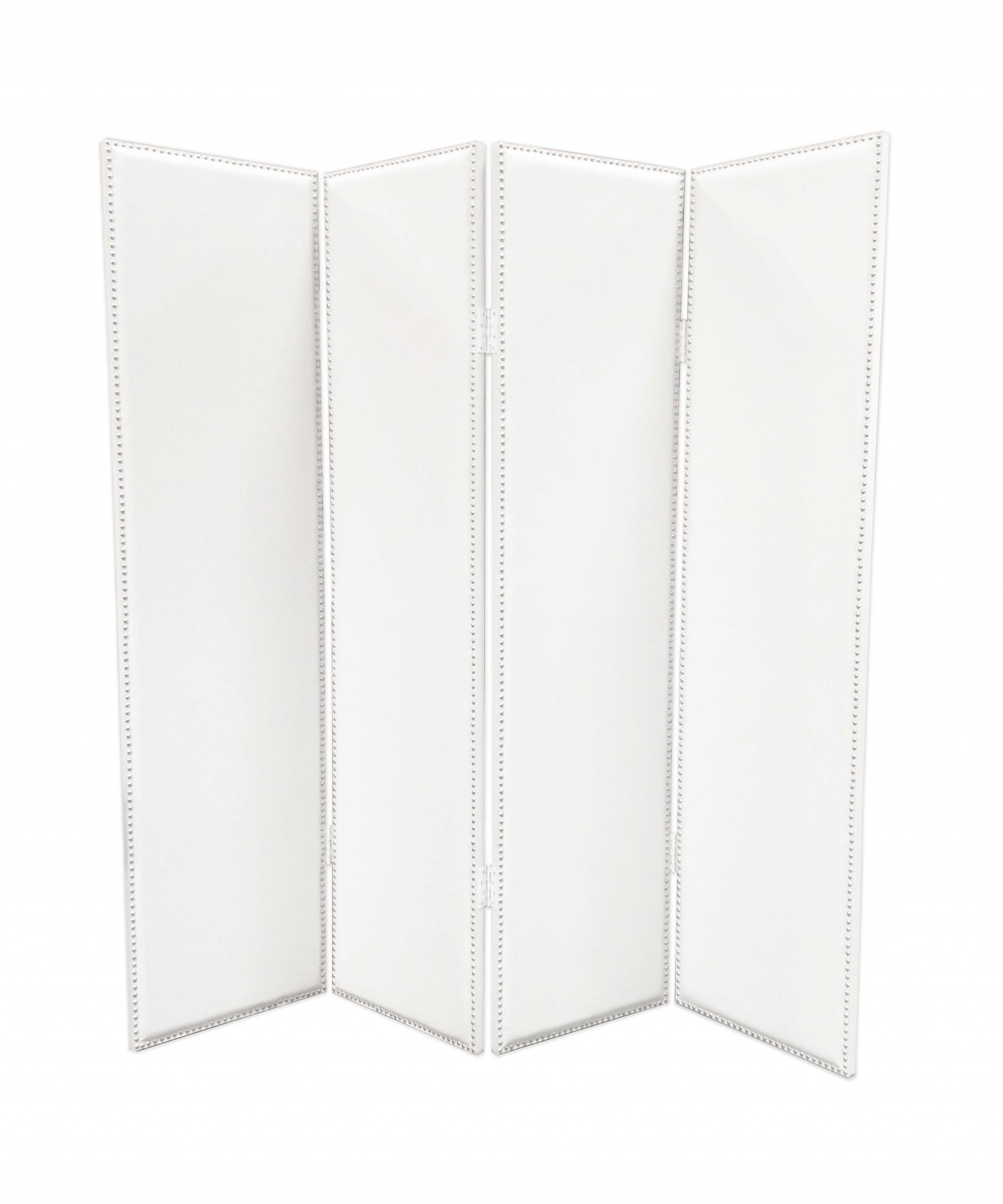 1" x 84" x 84" White Faux leather  Screen