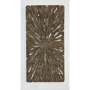 1" x 12" x 24" Brown Long Square Rotten Wood  Wall Decor