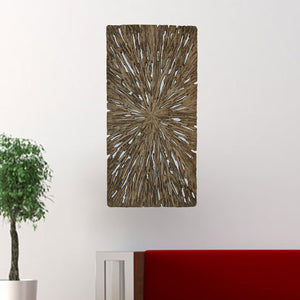 1" x 12" x 24" Brown Long Square Rotten Wood  Wall Decor