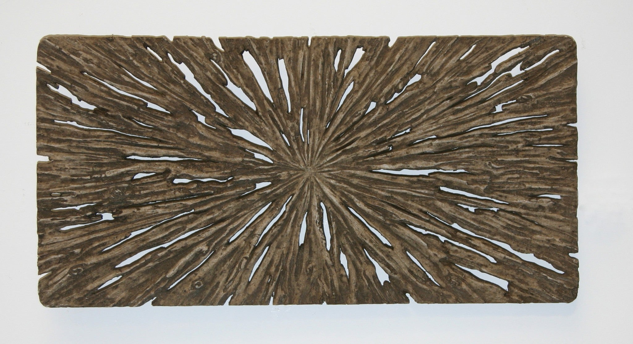 1" x 20" x 40" Brown Long Square Rotten Wood  Wall Decor