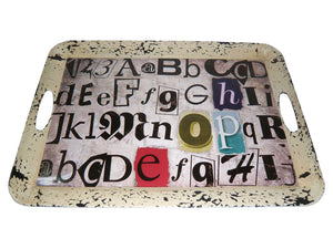 1" x 20" x 15" Multi Color Metal  Inspiration Tray