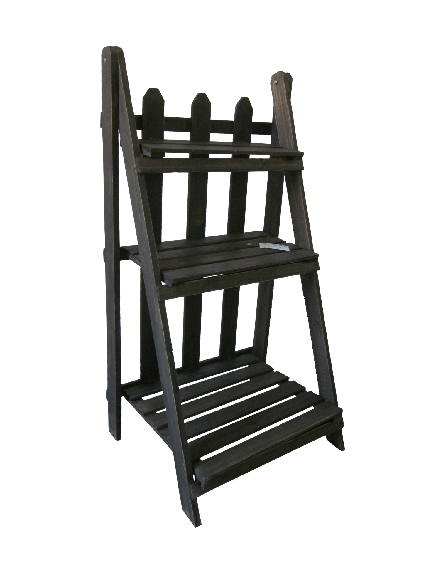 1" x 17" x 15" Black Wood  Shelf
