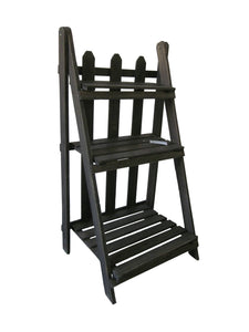 1" x 17" x 15" Black Wood  Shelf