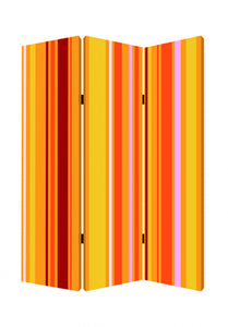 1" x 48" x 72" Multi Color Wood Canvas Deep Saffron  Screen