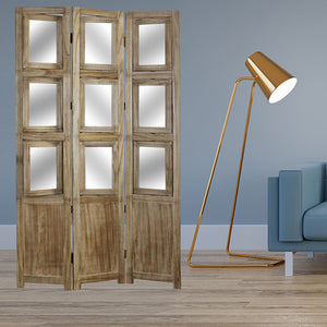 1" x 39" x 63" Brown Wood Photo  Screen