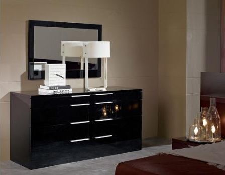 28" Black MDF Dresser